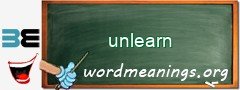 WordMeaning blackboard for unlearn